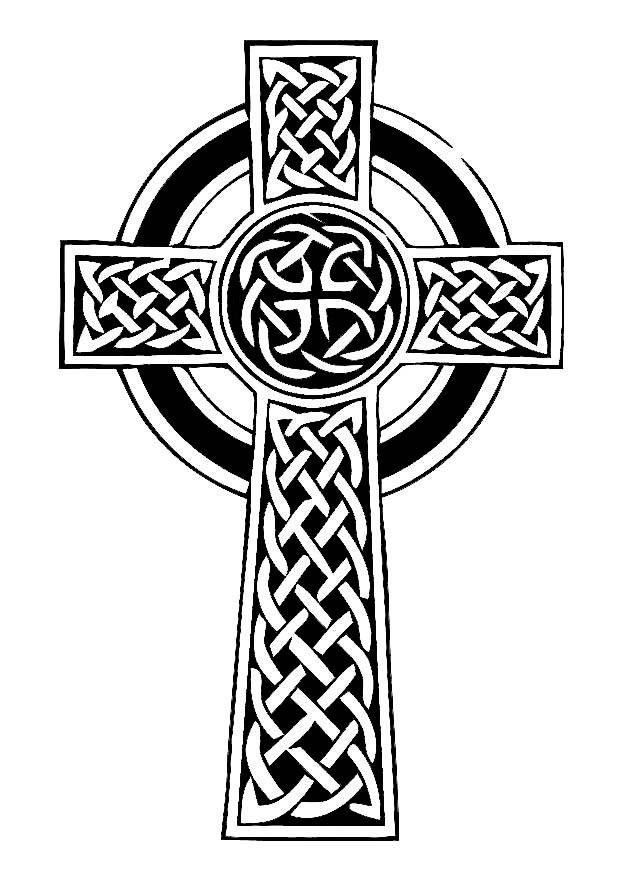 Kleurplaat keltisch kruis