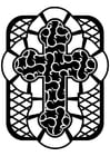 Kleurplaten Keltisch kruis