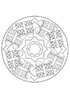 Kleurplaten Kerst-mandala