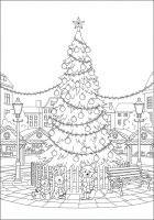 kerstboom op de kerstmarkt
