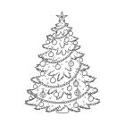 Kleurplaat kerstboom