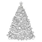 Kerstboom versierd