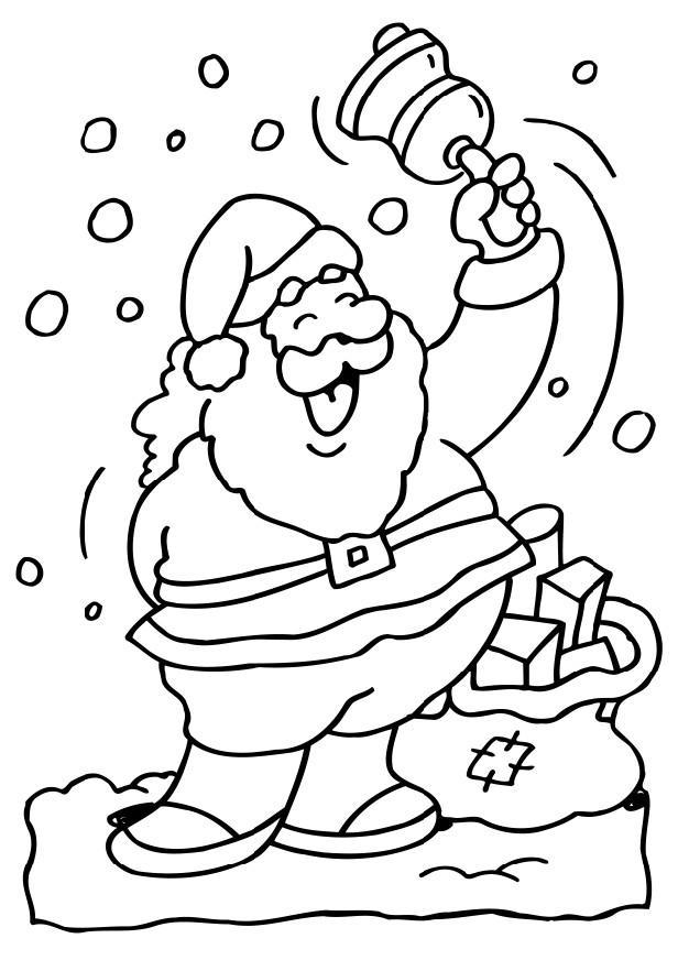 Kleurplaat kerstman. Gratis kleurplaten om te printen afb 6517.