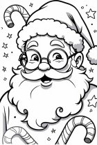 Kleurplaat kerstman 