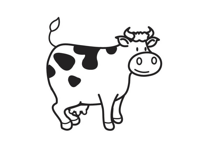 Kleurplaat koe