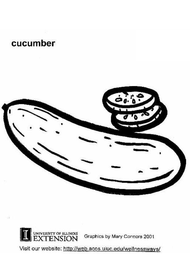 Kleurplaat komkommer