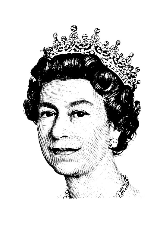 Kleurplaat koningin Elisabeth 2