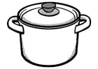 Kleurplaat kookpot