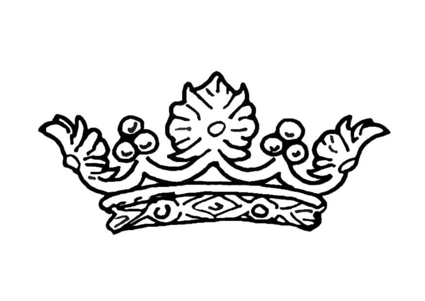 Kleurplaat kroon koningin