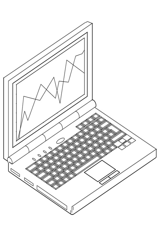 Kleurplaat laptop