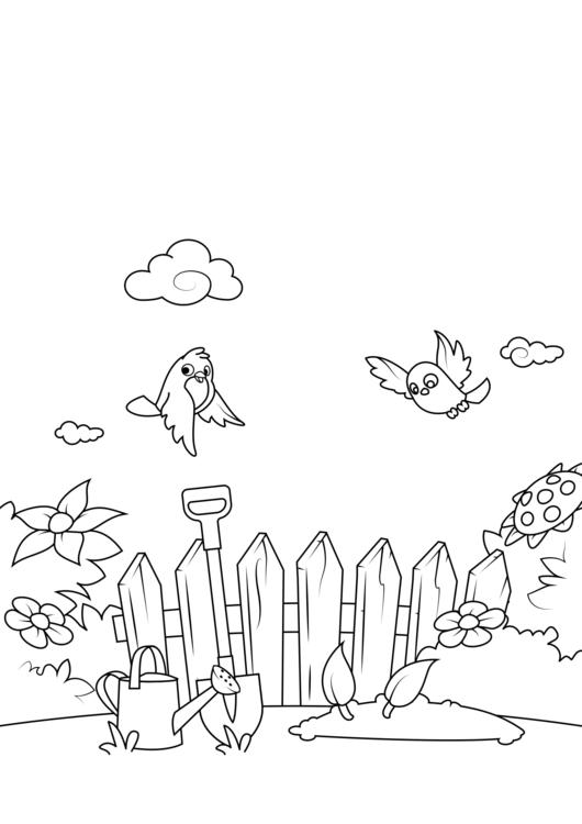 lente in de tuin