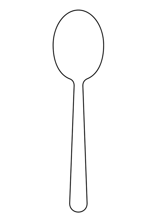 Kleurplaat lepel