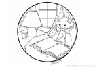 kleurplaat lezen