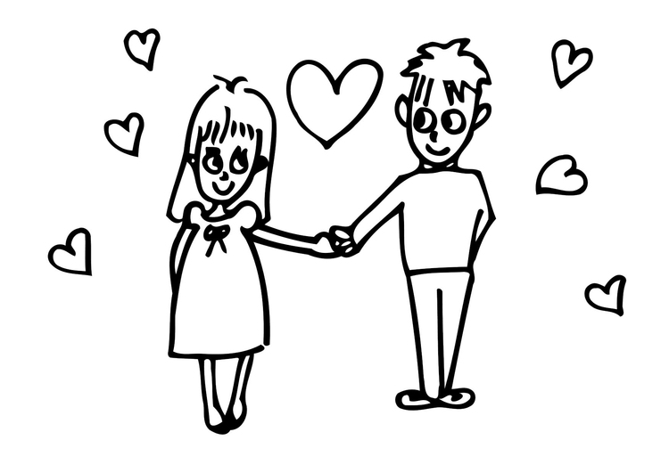 Kleurplaat liefde