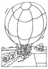 Kleurplaat luchtballon