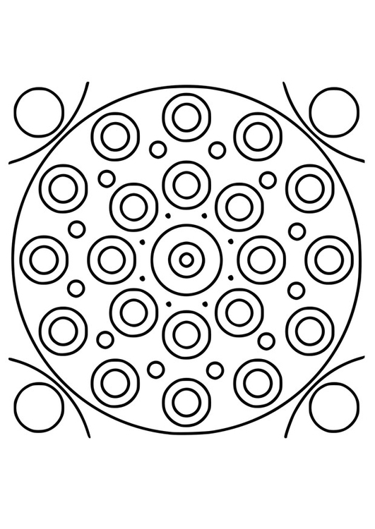 Kleurplaat mandala 10