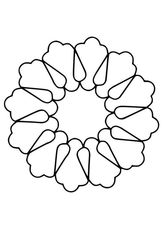 Kleurplaat mandala 15