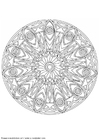 Kleurplaat mandala-1502f