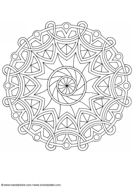 Kleurplaat mandala-1602g