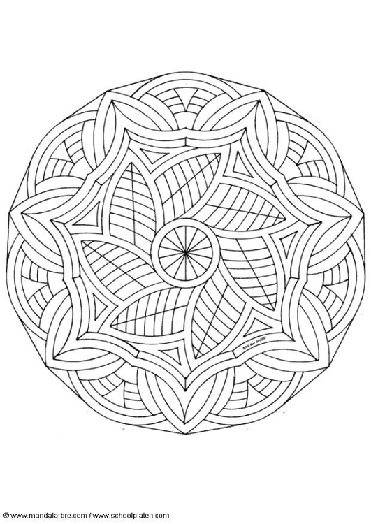 Kleurplaat mandala-1602m