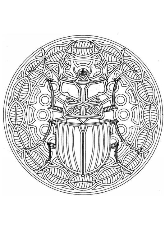 Kleurplaat mandala-1802a