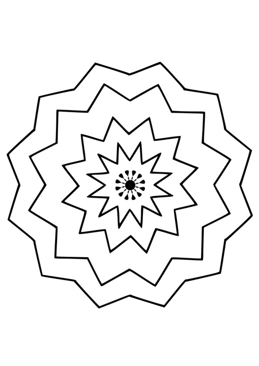 Kleurplaat mandala 9