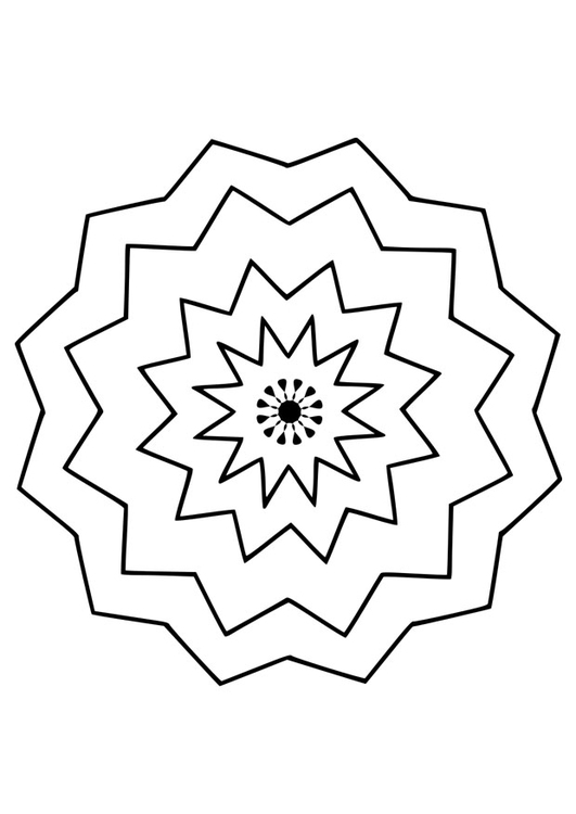 Kleurplaat mandala 9