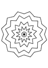 Kleurplaat mandala 9