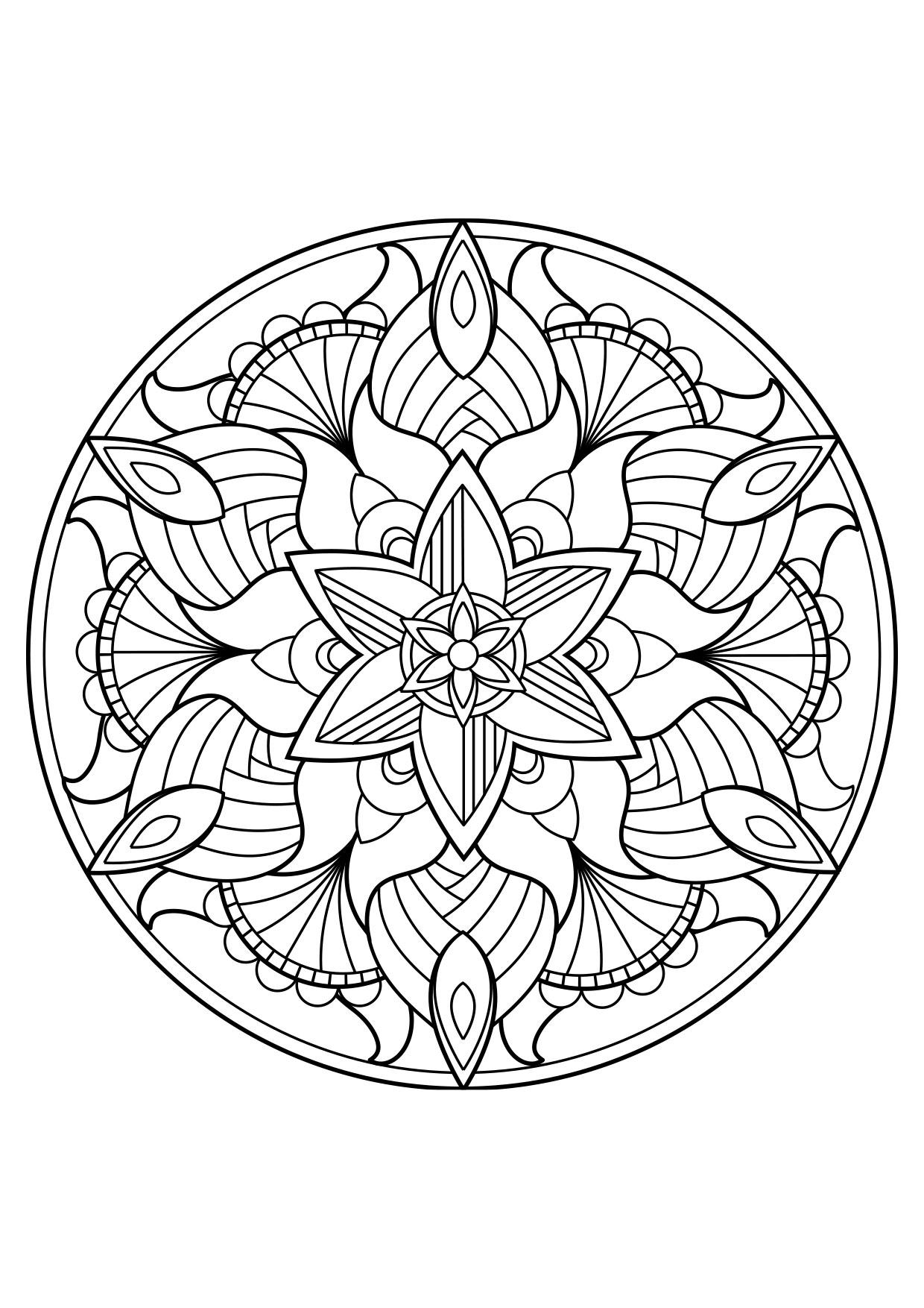 Kleurplaat Mandala