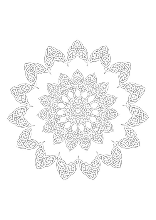 Kleurplaat mandala 