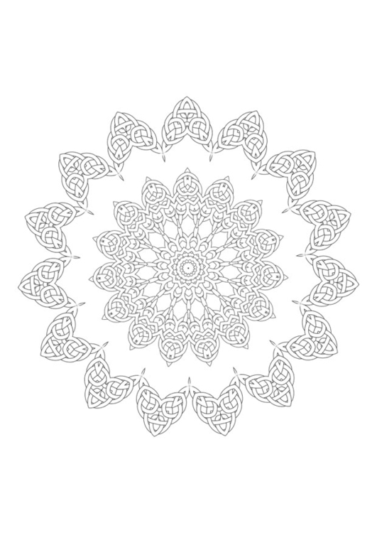 Kleurplaat mandala 