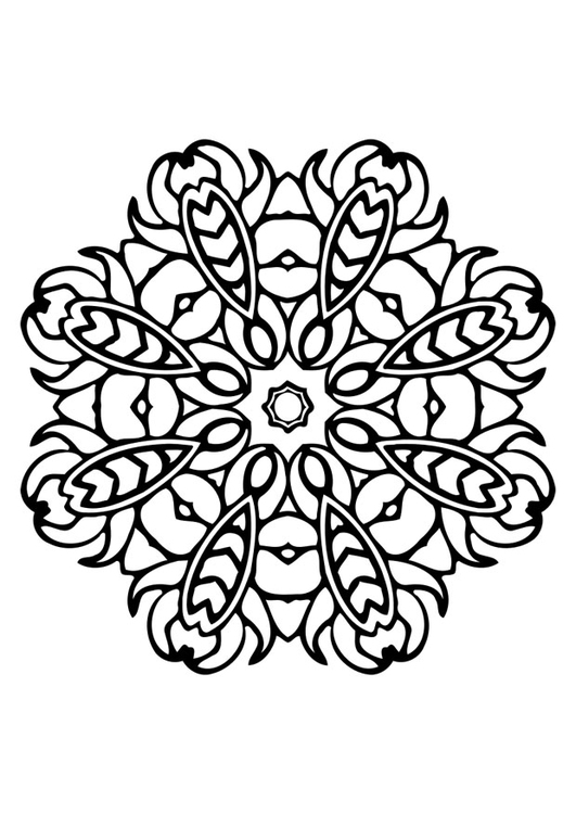 Kleurplaat mandala 