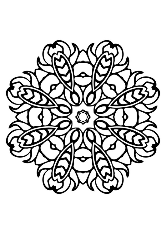 Kleurplaat mandala 