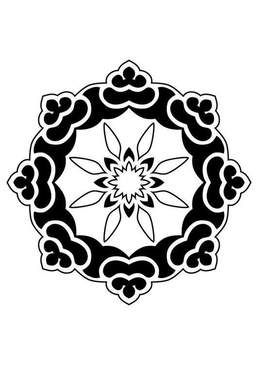 Kleurplaat mandala