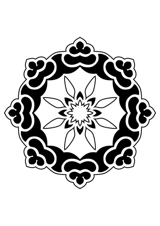 Kleurplaat mandala