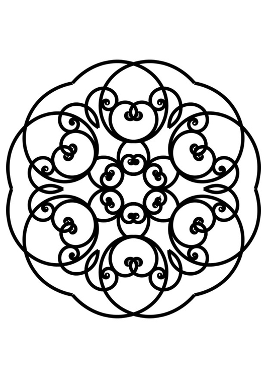 Kleurplaat mandala