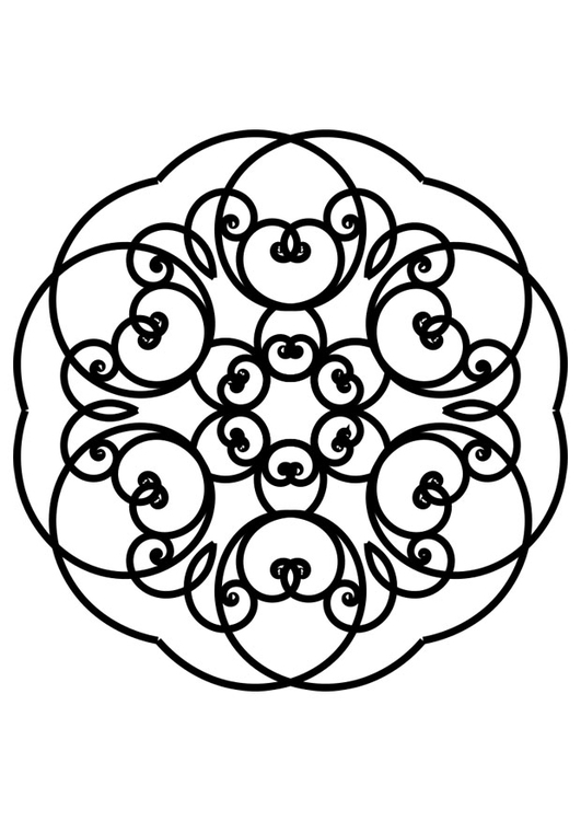 Kleurplaat mandala