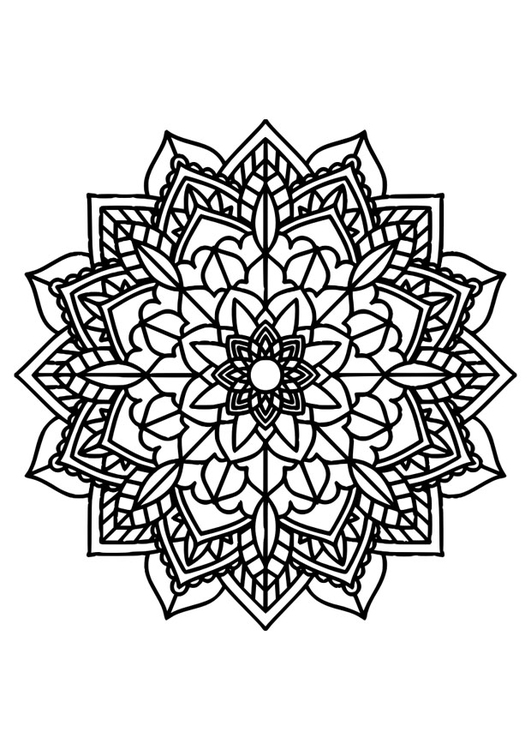 Kleurplaat mandala