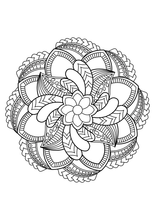 Kleurplaat Mandala