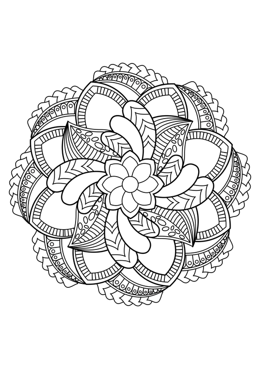 Kleurplaat Mandala