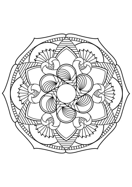 Kleurplaat mandala