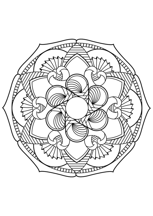 Kleurplaat mandala