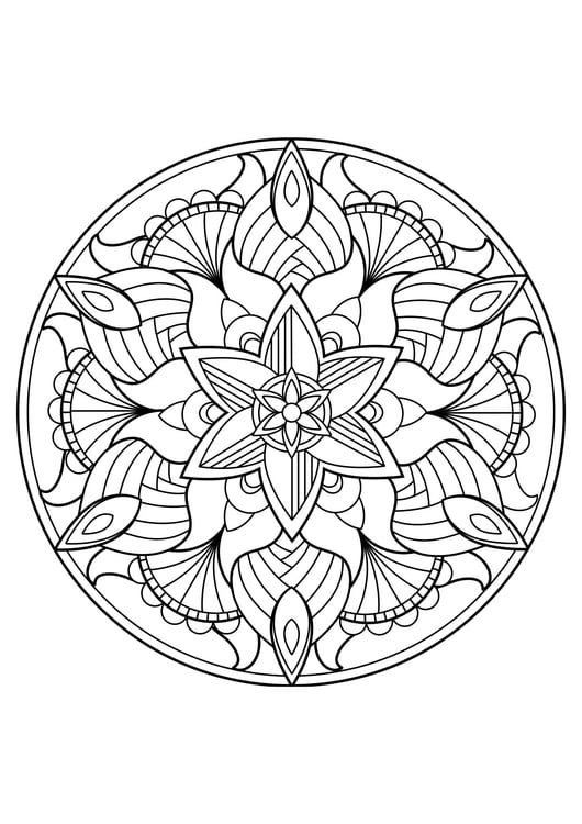 Verwonderlijk Kleurplaat mandala. Gratis kleurplaten om te printen. GY-21