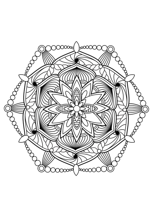 Kleurplaat mandala