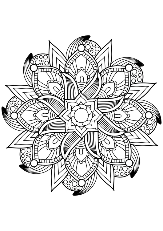 Kleurplaat Mandala