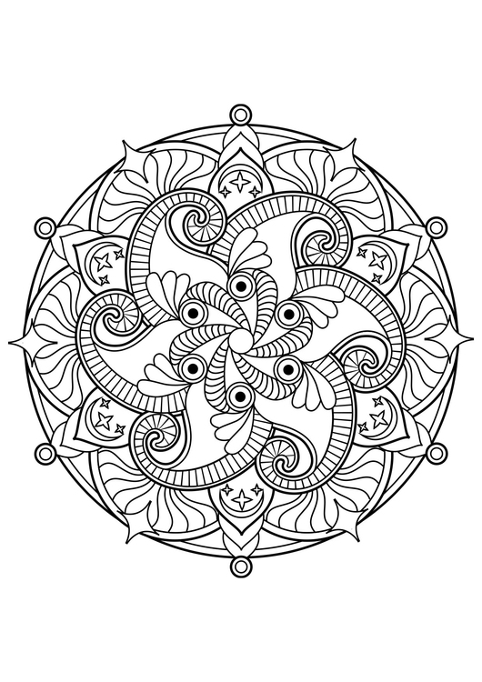 Kleurplaat Mandala