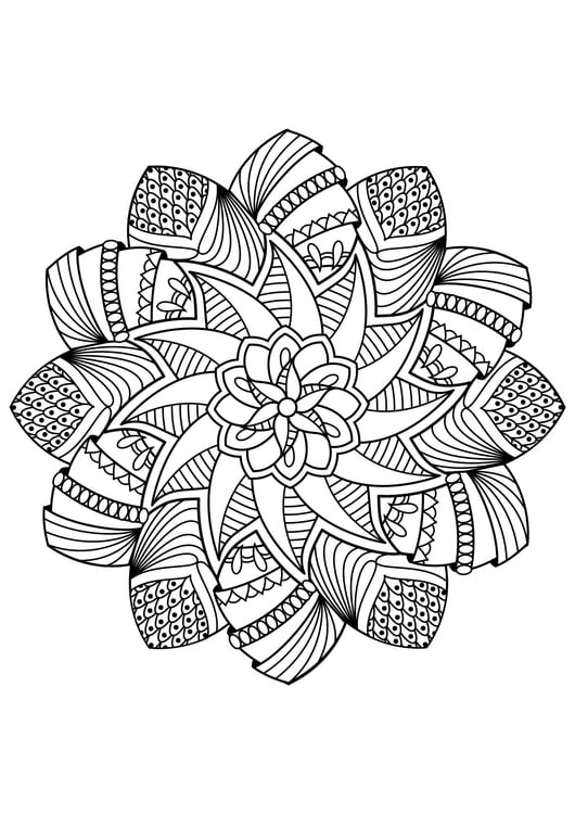 Kleurplaat Mandala