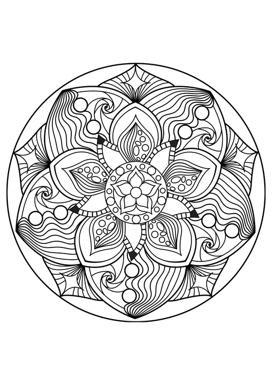 Kleurplaat Mandala