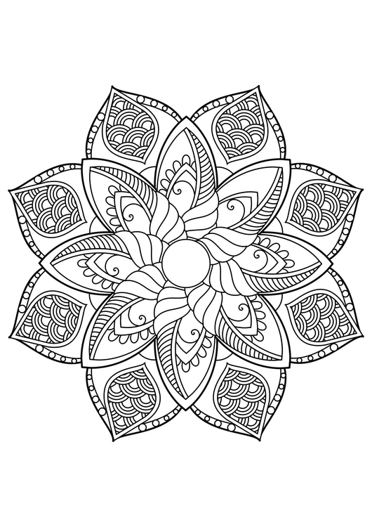 Kleurplaat Mandala