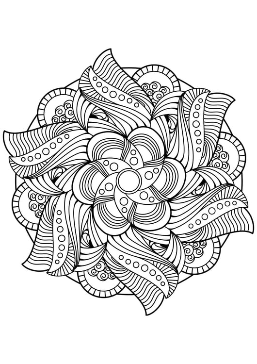 Kleurplaat Mandala